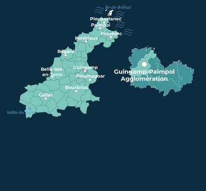 Carte Guingamp-Paimpol Agglomération