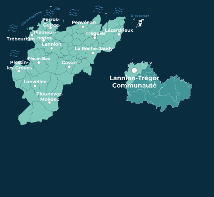 Carte Lannion Trégor Communauté
