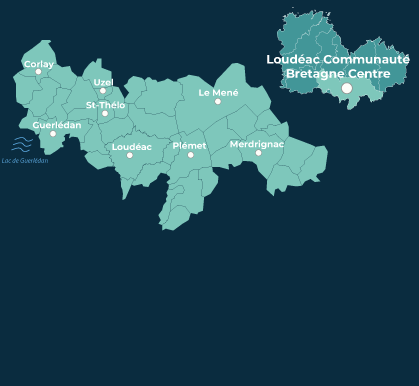 Carte Loudéac Communauté Bretagne Centre
