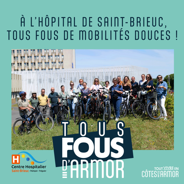 Hôpital de Saint-Brieuc Tous fous de mobilités douces #Tousfousdarmor