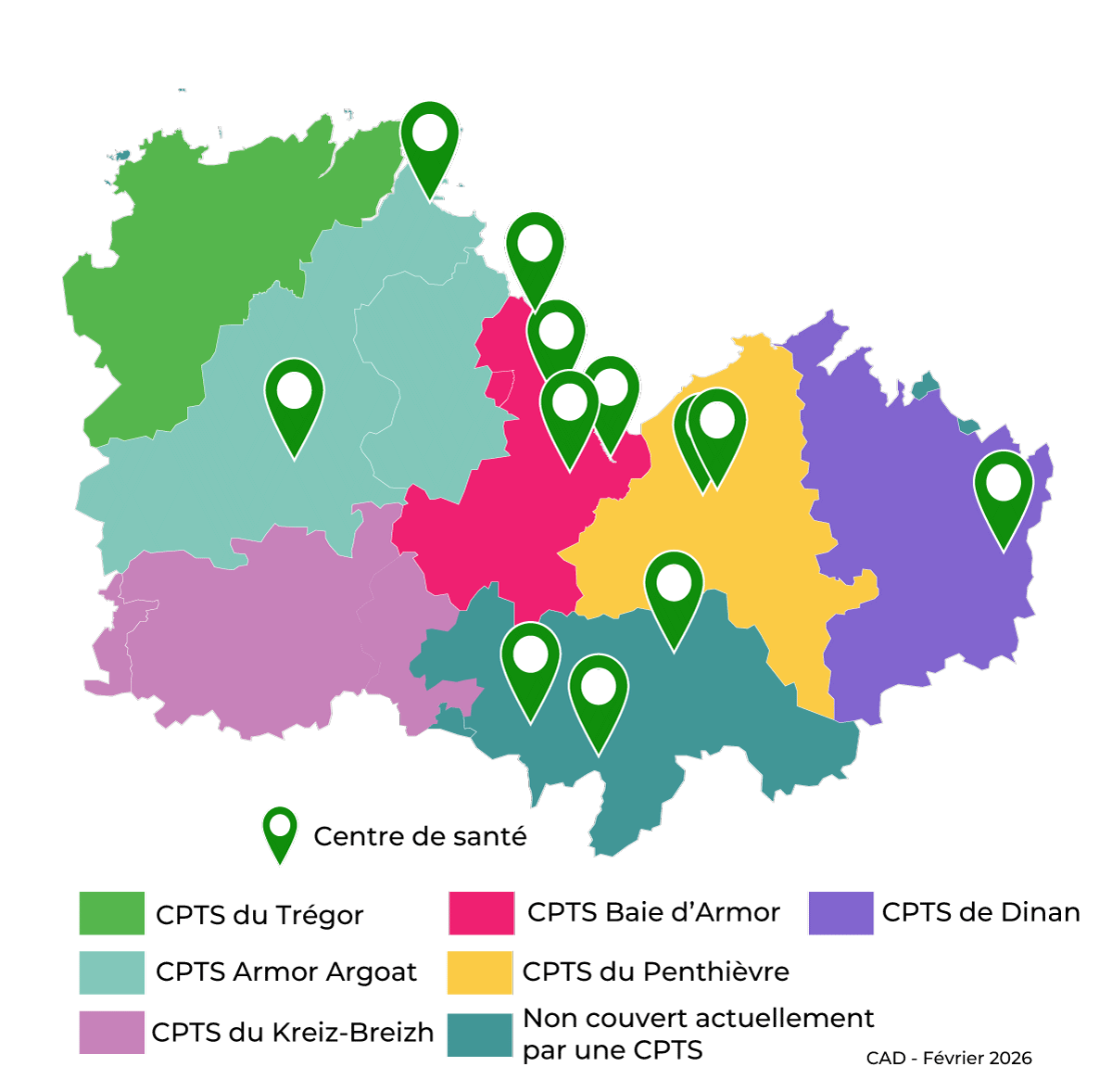 Carte des Centres de Santé